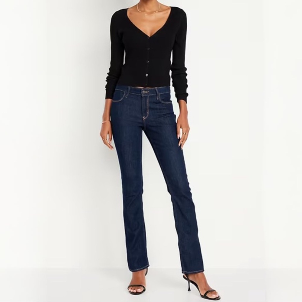 {Old Navy} "Mid Rise Wow Bootcut" Dark Blue Rinse Boot Cut Denim Jeans